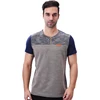 Men's Fashion Buttons Stitching Round Neck T Shirt Short Sleeve Plus Size Top Tees Spring Autumn Custom Patchwork T Shirts