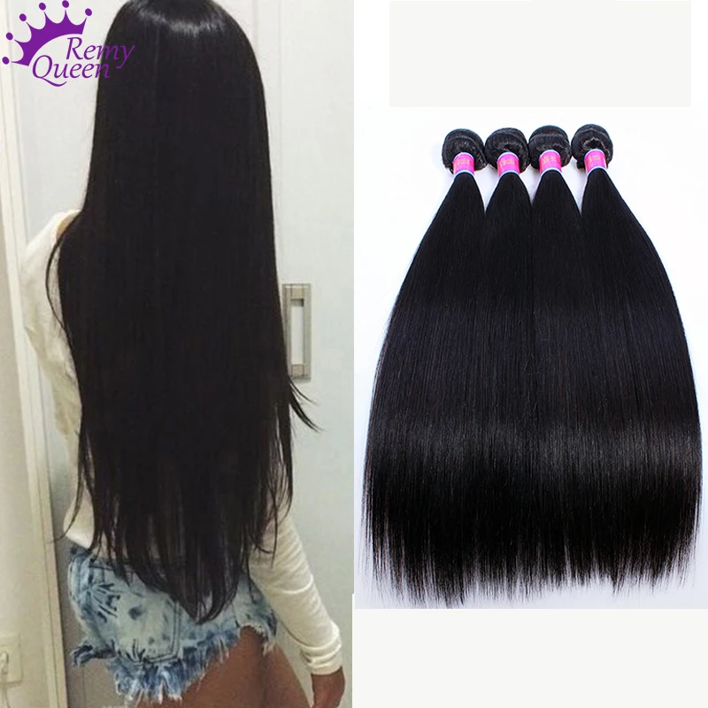 7A Brazilian Virgin Hair Straight 4 Bundles 100 Virgin Human Hair Weave Extensions Brazillian Straight Hair