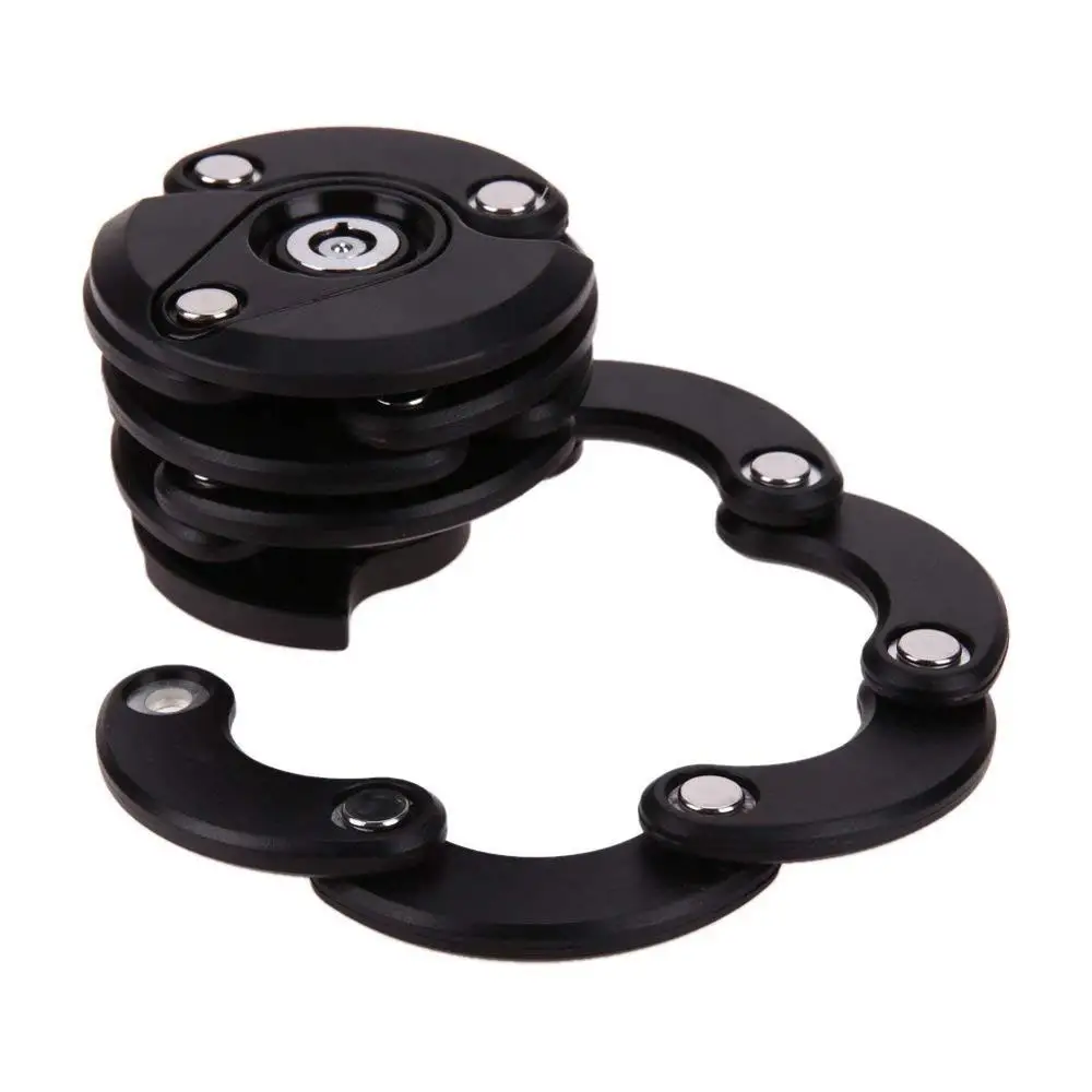 

Bike Anti Theft Mini Foldable Chain Lock & Bike Foldable Chain Lock, Black;white