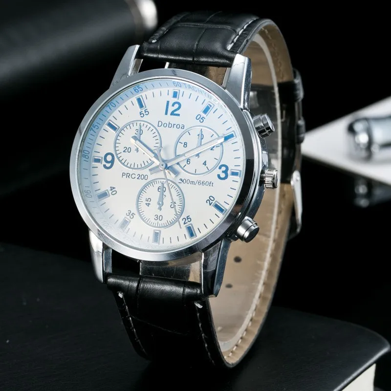 

Free Shipping Blue Glass Quartz Analog Watch Casual Cool Wrist Watch Brand Men MW135