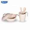 Plastic cutlery wheat straw food container Microwave dinnerware