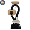 BSCI QQpet Factory Wholesale High Quality Natural Banana leaf Cat Tree / Rattan Cat Furniture