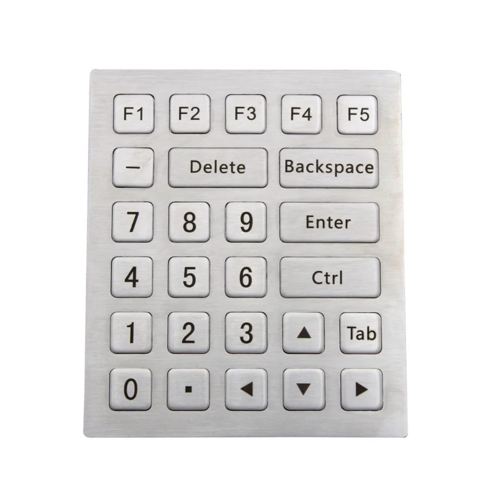 

26 Flat Keys USB Custom Self Service Terminal Stainless Steel Metal Kiosk Industrial Keypad