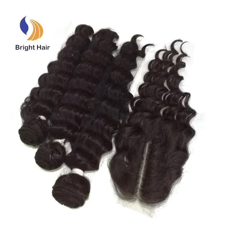 

Top Quality Synthetic Hair Weave With Closure, #1b