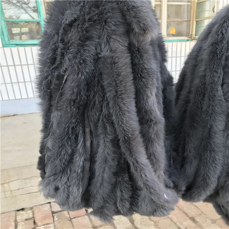 
ALICEFUR High quality fur trim real genuine rabbit fur strip for sale 