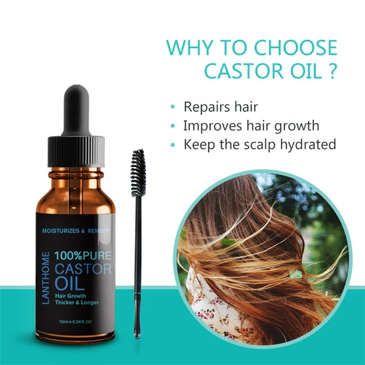 Lanthome 100 Pure Castor Oil Hair Growth Thicker Longer Eyelash