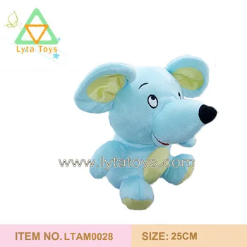 blue mouse stuffed animal