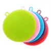 Amazon Hot Sale Multi-functional Silicone Bowl Cleaning Brush Dishes Washing Brush Mop