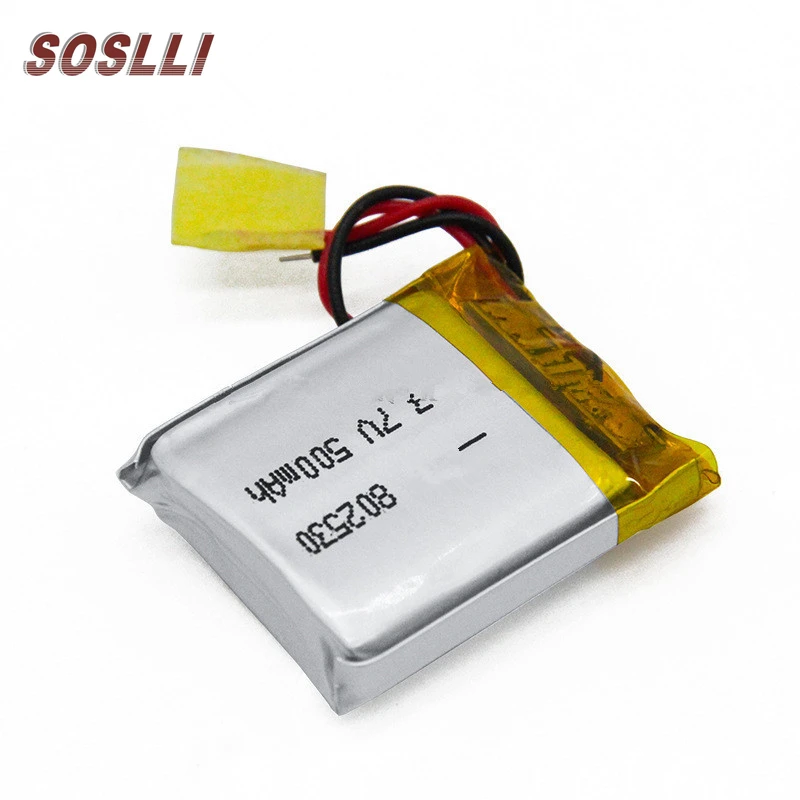 SOSLLI 3.7V 500mAh lipo battery for wearable devices