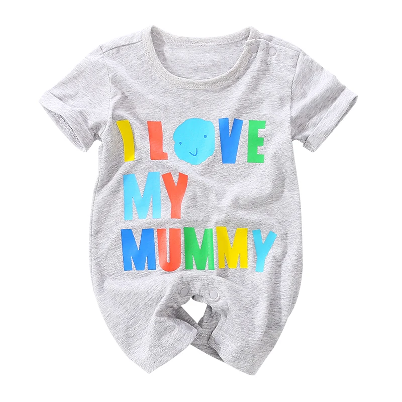 

Baby Clothing 2018 New Summer letter Printing Short Sleeve Cotton Newborn Rompers Baby jumpsuit, Picture