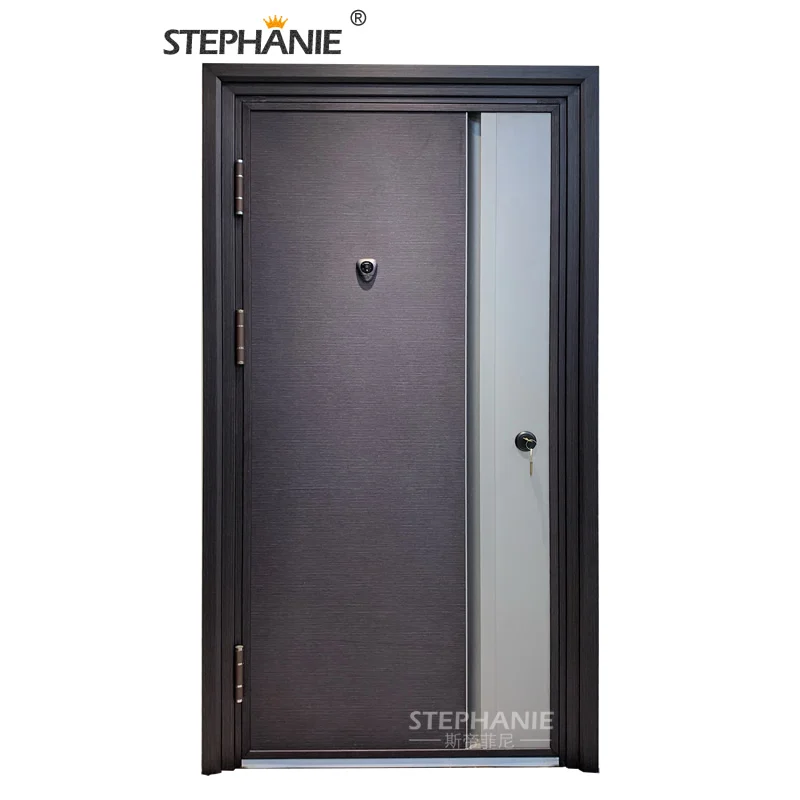 Hot sale modern entranc steel front  door frame design