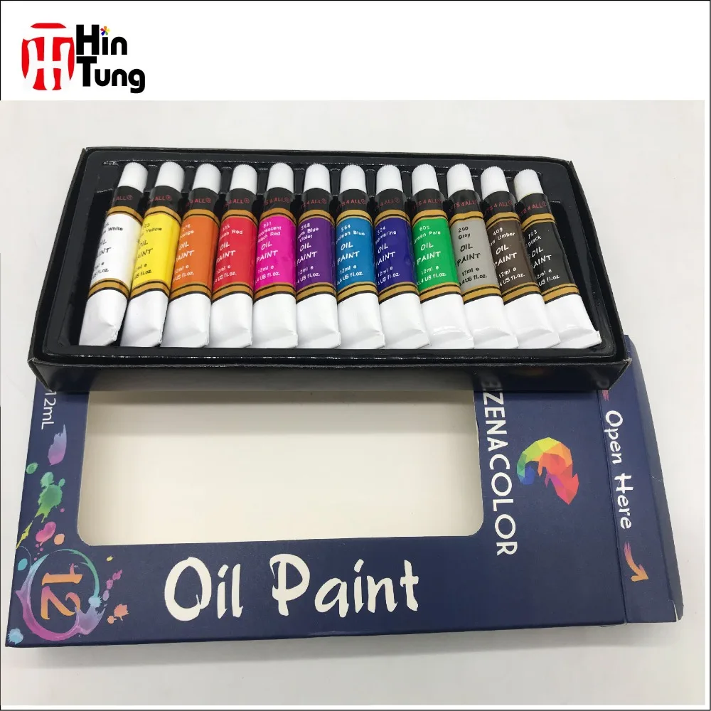 Non Toxic 12pcs 12ml Artist Oil Paint Set Buy Oil Paint,12ml Paint