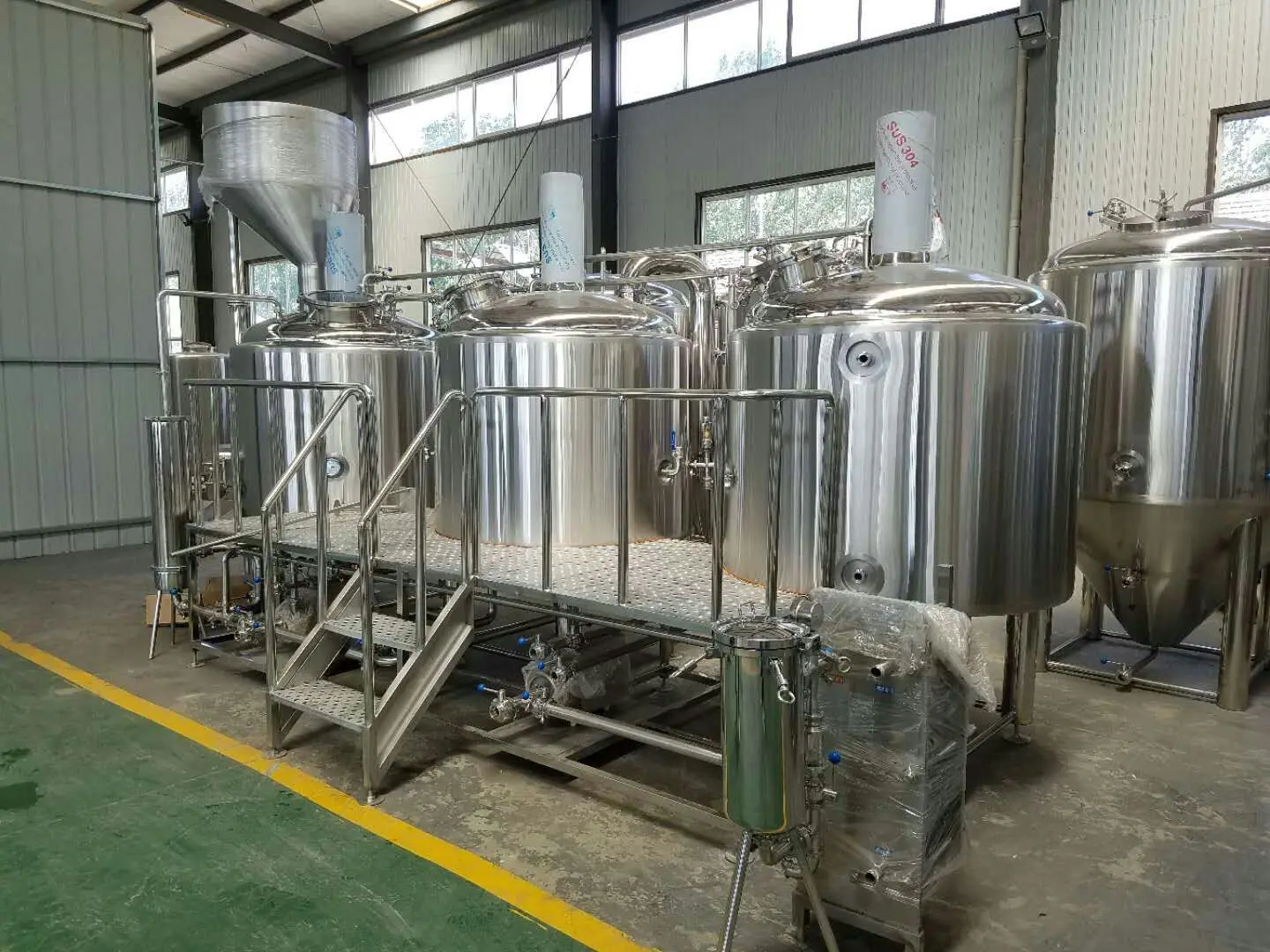 500l Malt Hopper Three Vessels Stainless Steel Microbrewery Brewing
