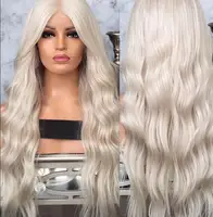 

94219 Natural Fibre Hair European Long Light Blonde Regular Body Wave Lace Front Synthetic Wigs Vendor