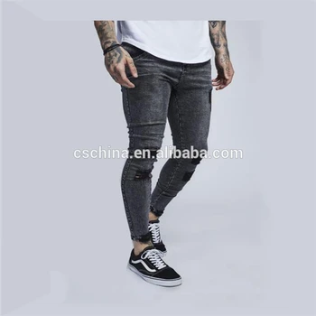 washed grey skinny jeans