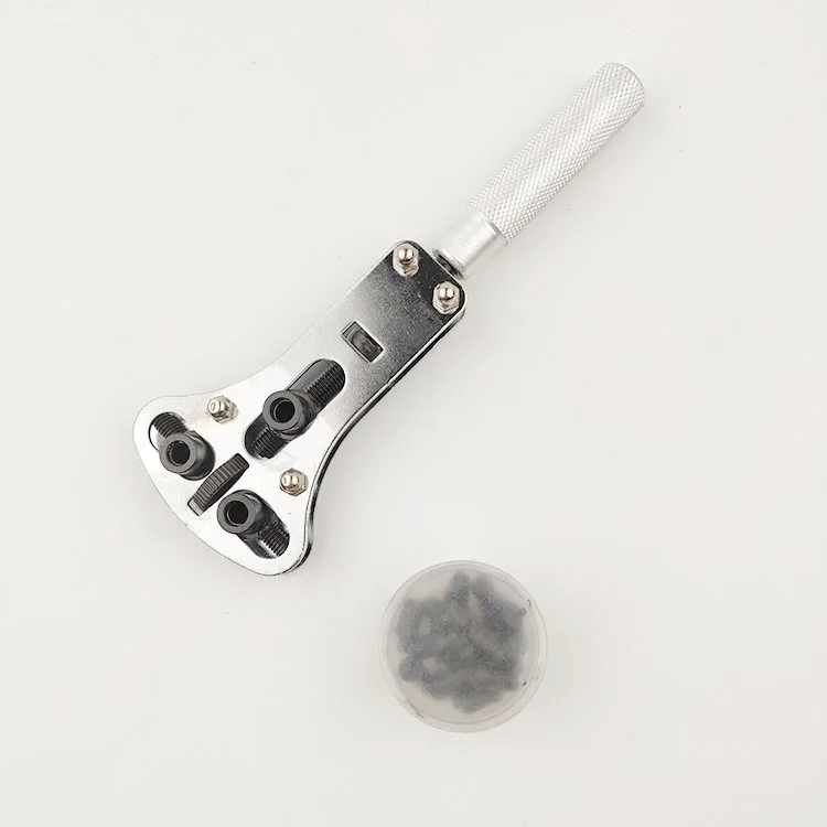 

Three claw open watch back removal battery change repair tool kit, Silver