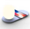 2019 New Design Portable Qi Wireless Charger with LED Night Light Lamp