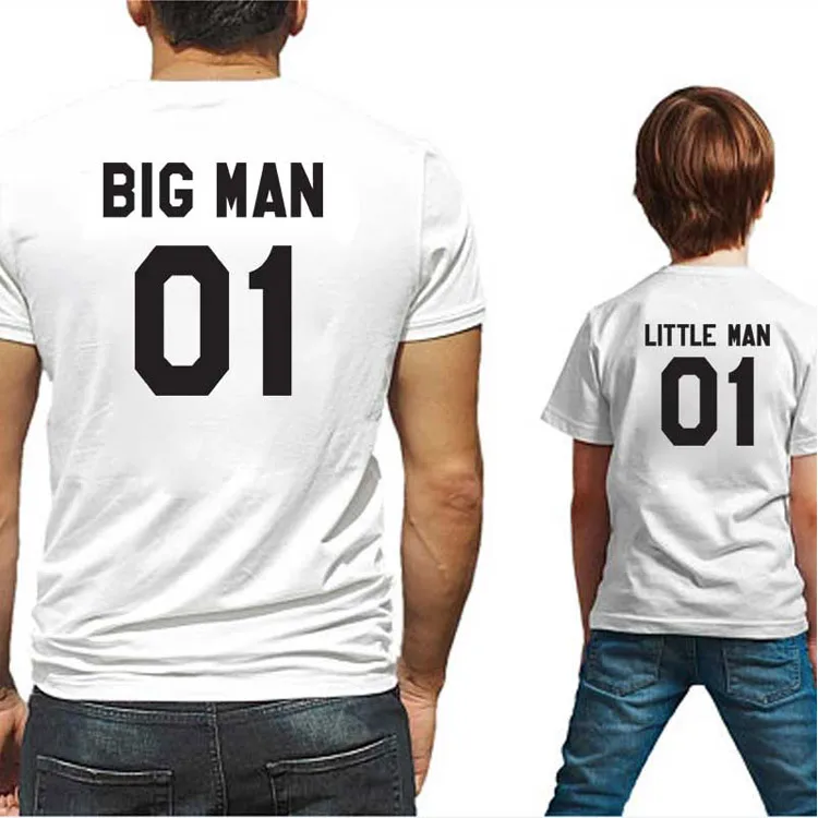 

Hot father and son matching clothes suit t shirt with number print