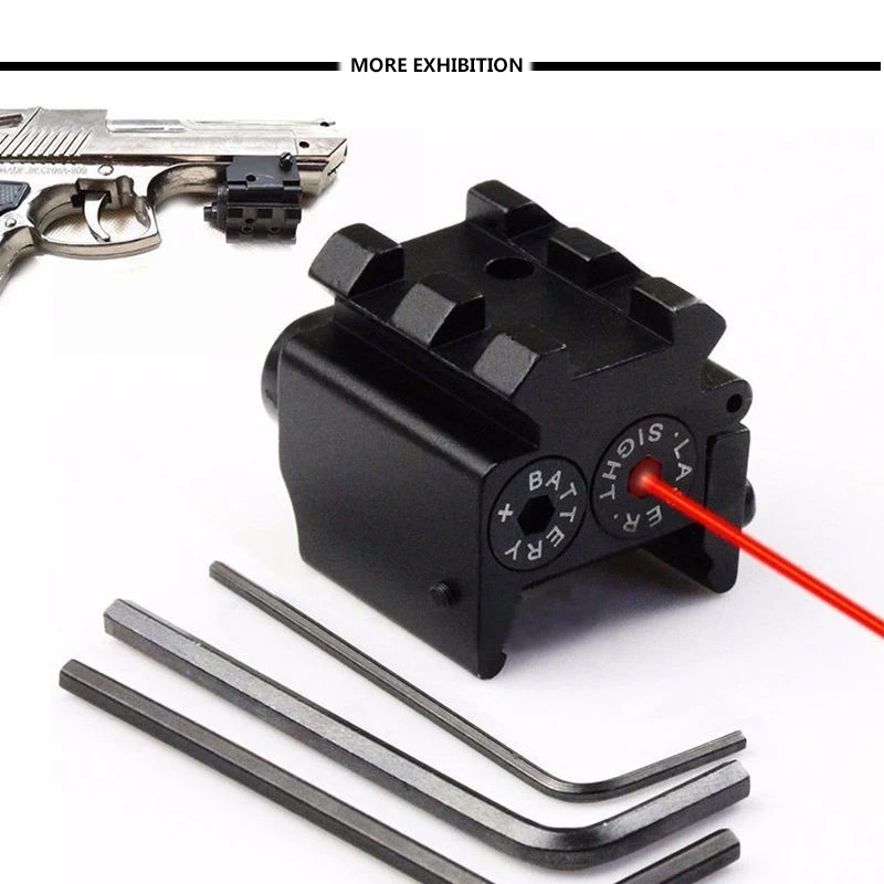 

2PCS Detachable Picatinny Rail Red Laser Sight For Crossbow Rifle Airsoft Pistols