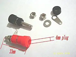 2000 PCS Speaker Terminal Binding Post for 4mm Banana plug red+black