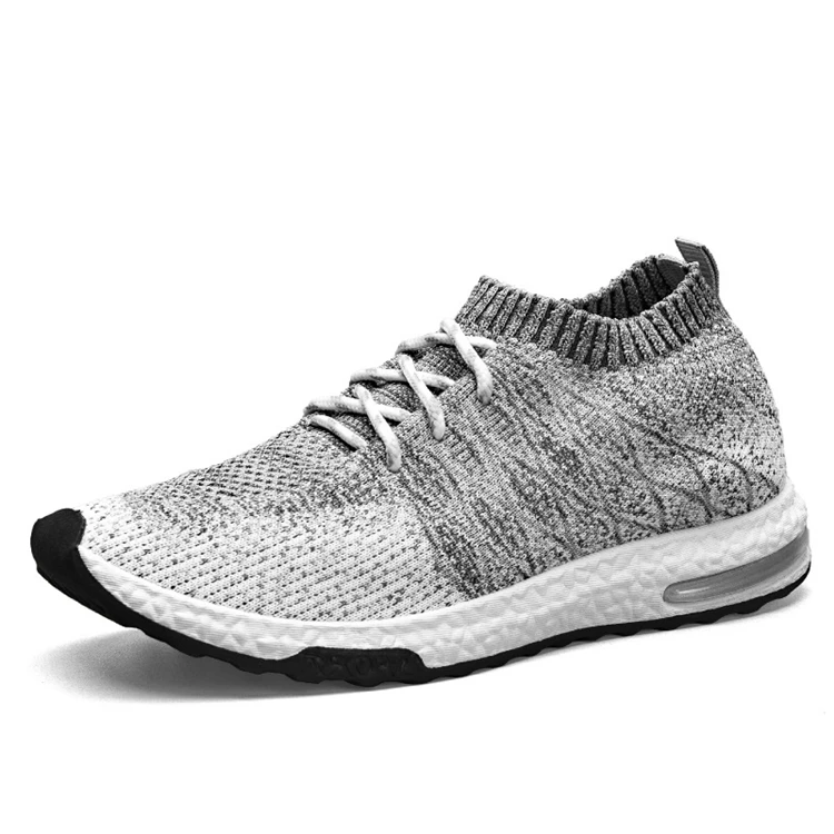 

Men Running Shoes Speed Trainers Flyknit Air Cushion Sneakers for Men, Grey;black;orange for men running shoes