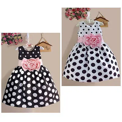2016 cute new style Princess Baby Flower Girl Party font b Dress b font Dot Gown