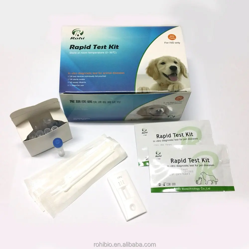 
Canine Triple CPV+Giardia Ag rapid test kit/colloidal goldcanine CPV+Giardia rapid test 