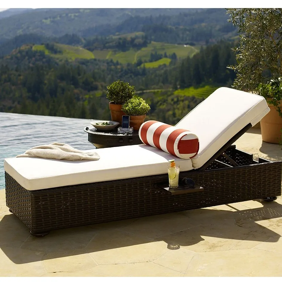 Most Popular Durable Garden Rattan Sunbed Pool Lounge Bed - Buy Outdoor ...