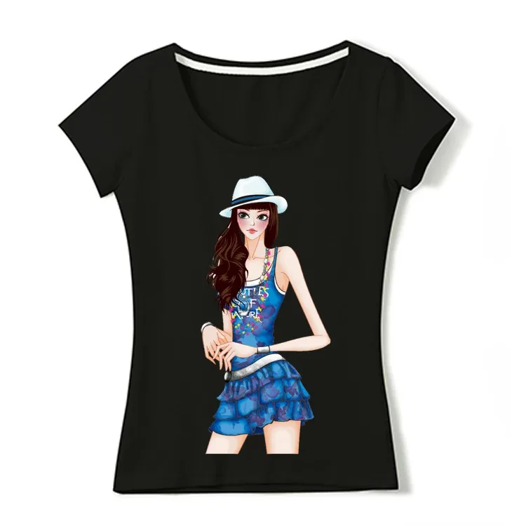 Alibaba Best Selling Boutique Women Clothing Custom Printing T Shirt