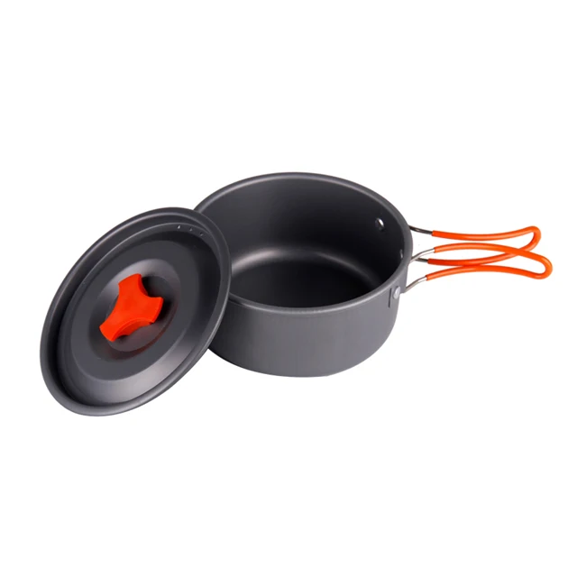 Camping cookware pans and portable camping aluminum cookware C18-APG1018