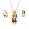 Wollet Fashion Double Color Silver Gold 316L Stainless Steel Bio Magnetic Jewelry Set