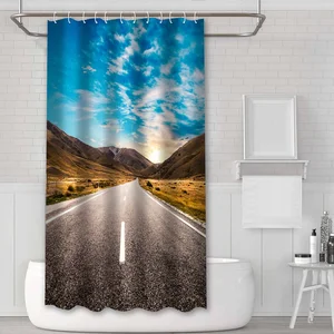 Image of Decorative Waterproof Bath Shower Curtain