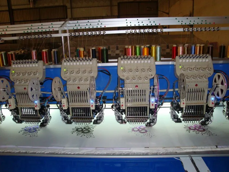 Multi Head Sequin Embroidery Machine For Sequin Applique Design On ...