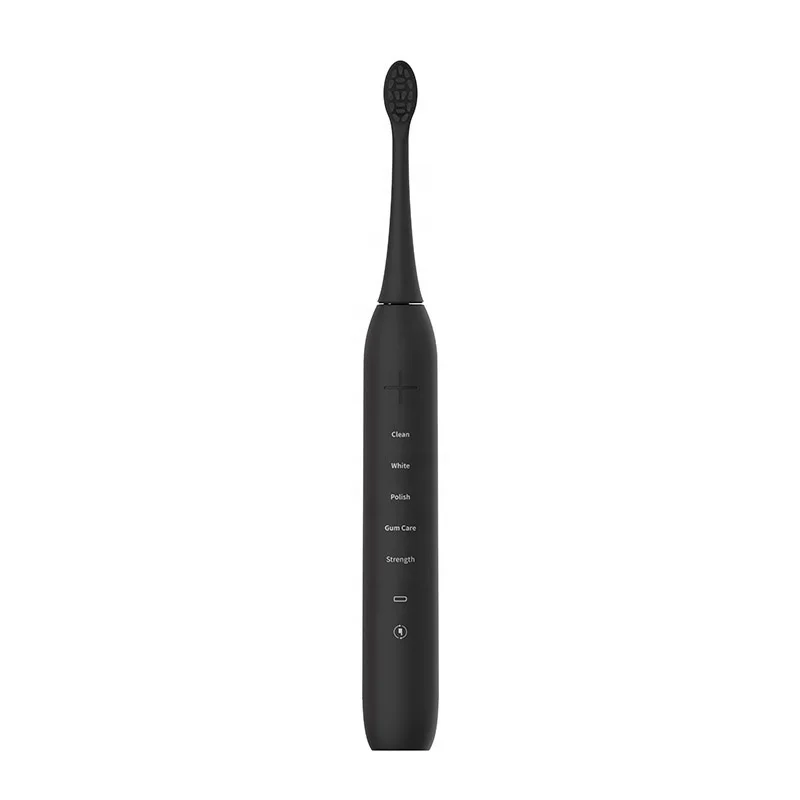 
Waterproof IPX7 Wireless Rechargeable Dupont Brush Black Ultrasonic Electric Toothbrush 