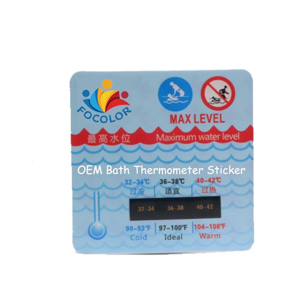 

Cute Cartoon Baby Bath Thermometer Sticker Waterproof Reusable