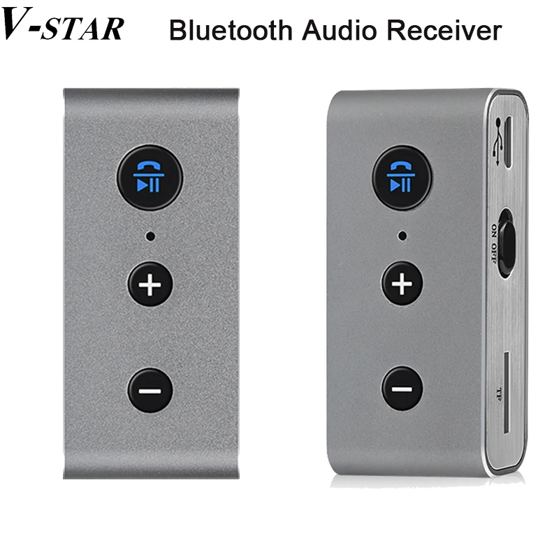 

Bluetooth 4.2 Receiver with 3.5mm Audio Cable Paired with 2 Phones Aptx Bluetooth Audio Receiver