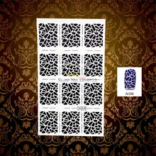 1PC New Nail Stencil Template Stickers Irregular Triangle Pattern Nail Vinyls Easy Use HWJV206 Nail Manicure