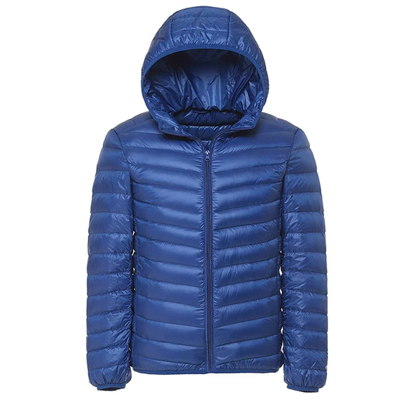 

Winter Foldable Warm Coats Ultralight Water Repellent Duck Down Jacket Men, As shown