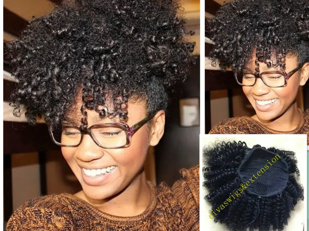 Afro Kudryavyj Vyushiesya Volosy Dlya Narashivaniya Chelovecheskih Volos Dlya Chernokozhih Zhenshin Brazilskie Devstvennye Volosy Pricheska Hvost Pryadi Dlya Narashivaniya Volos 120 G Buy Afro Kudryavyj Vyushiesya Klip V Afrikanskie Pricheska Hvost Product On