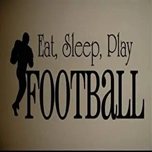 Dailinming PVC Wall Stickers Wall Decal Art Sticker Quote Vinyl Eat Sleep Football Kids Wall Quote Art Decal 23X69CM