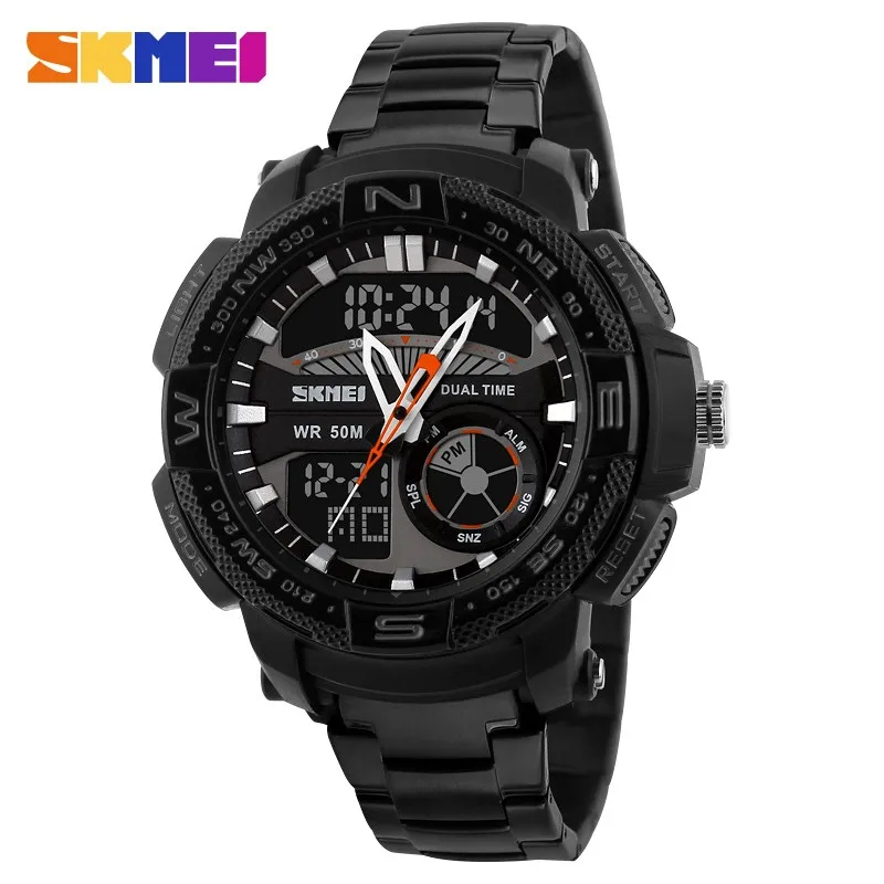 

Brand Men's Quartz Watch Men LED Digital Sport Watches SKMEI Relogio Masculino Reloj Fashion Casual Stainless Steel Wristwatches, N/a