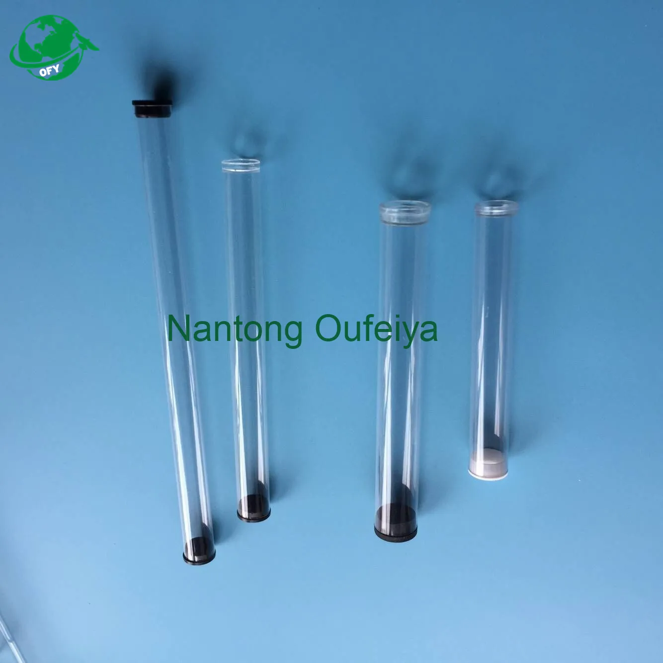 Custom Size Cylinder Shape Clear Plastic Tube With Top Or Bottom Lids