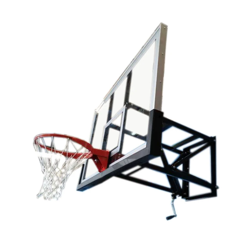 Adjustable Wall Mount Suspended Basketball Backboard Hoop System - Buy ...