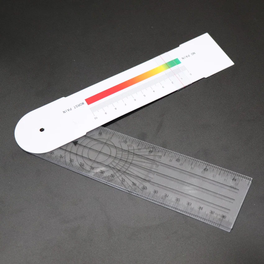 spinal goniometer with pain scale ruler bone measuring