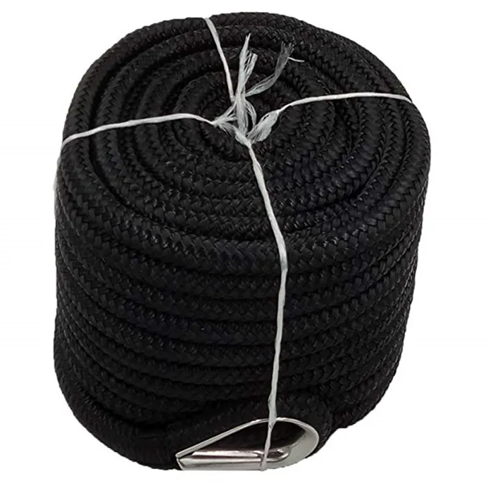 High performance customized package and size Nylon/ Polyester double braided dock line anchor line rope marine rope