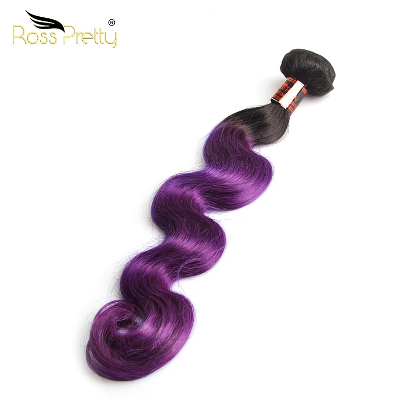 
Ross Pretty Top Sale High Quality 1b Purple Remy Body Wave Color Slavic 100% Human Hair Extensions Wholesale 