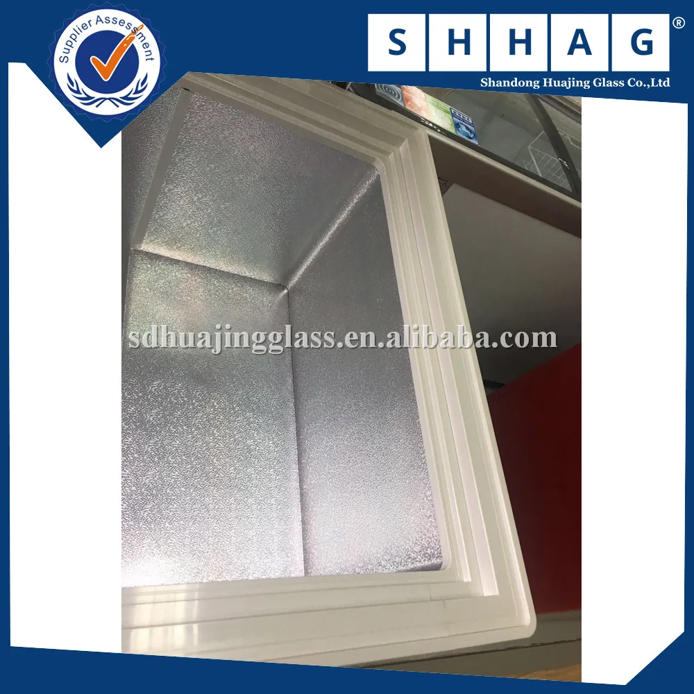 Ice cream island freezer  display curved glass door for island freezer