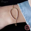 lyb0127 Customized Product Teardrop-shaped cz gold hand chain bracelet
