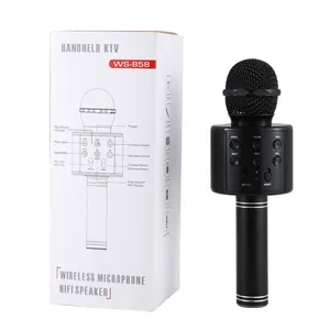 Factory Price usb bluetooth 858 Karaoke Microphone speaker