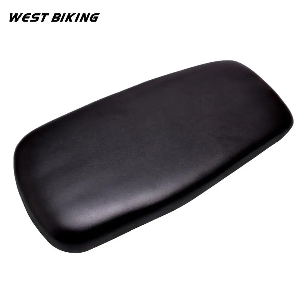 

WEST BIKING Bike Rear Saddle Outdoor Thick Mat Seat Cycling Strong Cushion Bicycle Cycle Cargo Soft Carrier Man-Leather Pad, Black